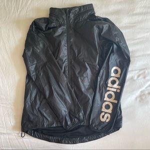 Adidas wind breaker with packs left hood